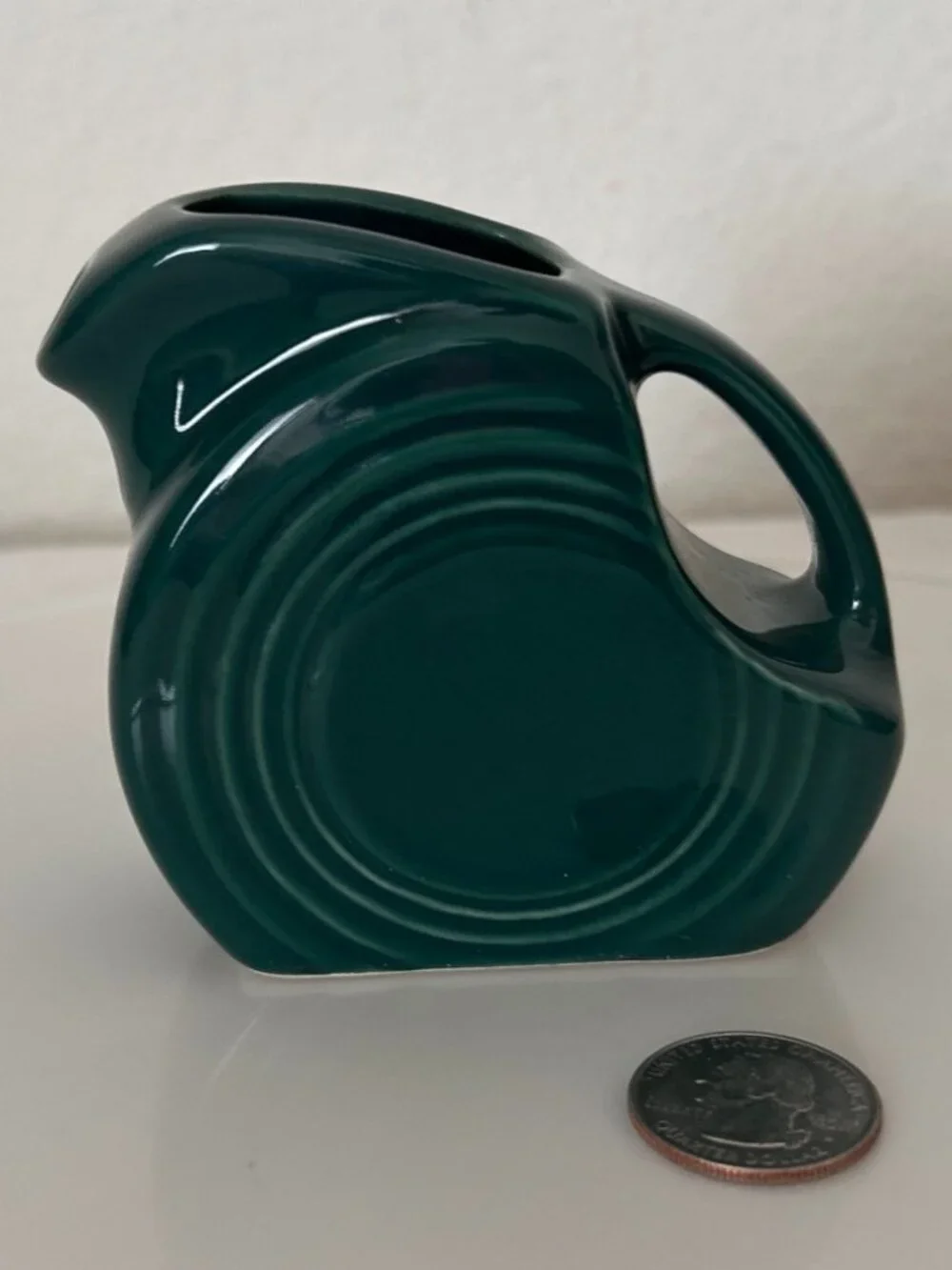 Fiesta Dark Green Evergreen Mini Disk Pitcher